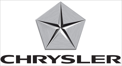 Logo Pentastar Chrysler, logo traditionnel du constructeur automobile qui renvoie une image reconnue de tous.