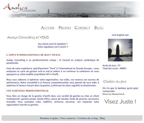 Nouveau Site Internet Asatys Consulting - Création Logo en Vue