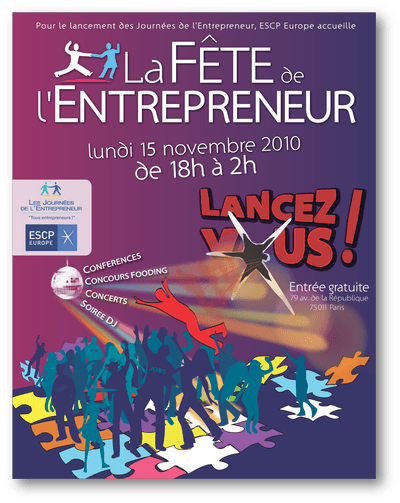 Affiche de la Fête de l'Entrepreneur - Participation Logo en Vue