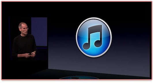 Logo iTunes 10 présenté pendant le keynote Apple