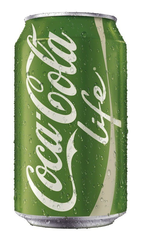 La canette ornée du logo vert de Coca-Cola Life