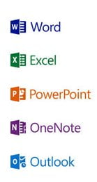 Logo Word - PowerPoint - Excel - Outlook