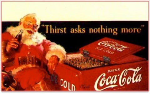 La publicité du Père Noël par Coca-Cola