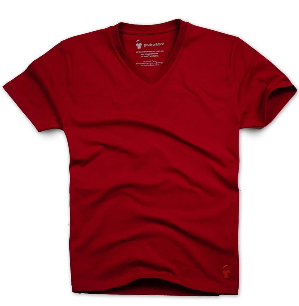 T-shirt rouge col V